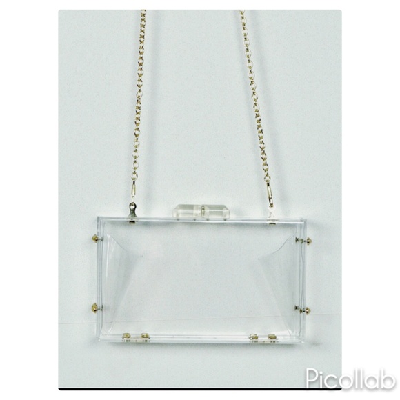 Pink Haley Handbags - Limited Clear Acrylic Boxy Clutch